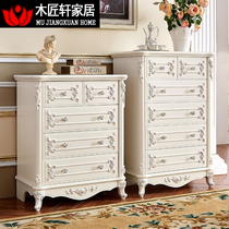 European style bucket cabinet three four five six Cabinet Cabinet locker storage cabinet shoe cabinet carved White White