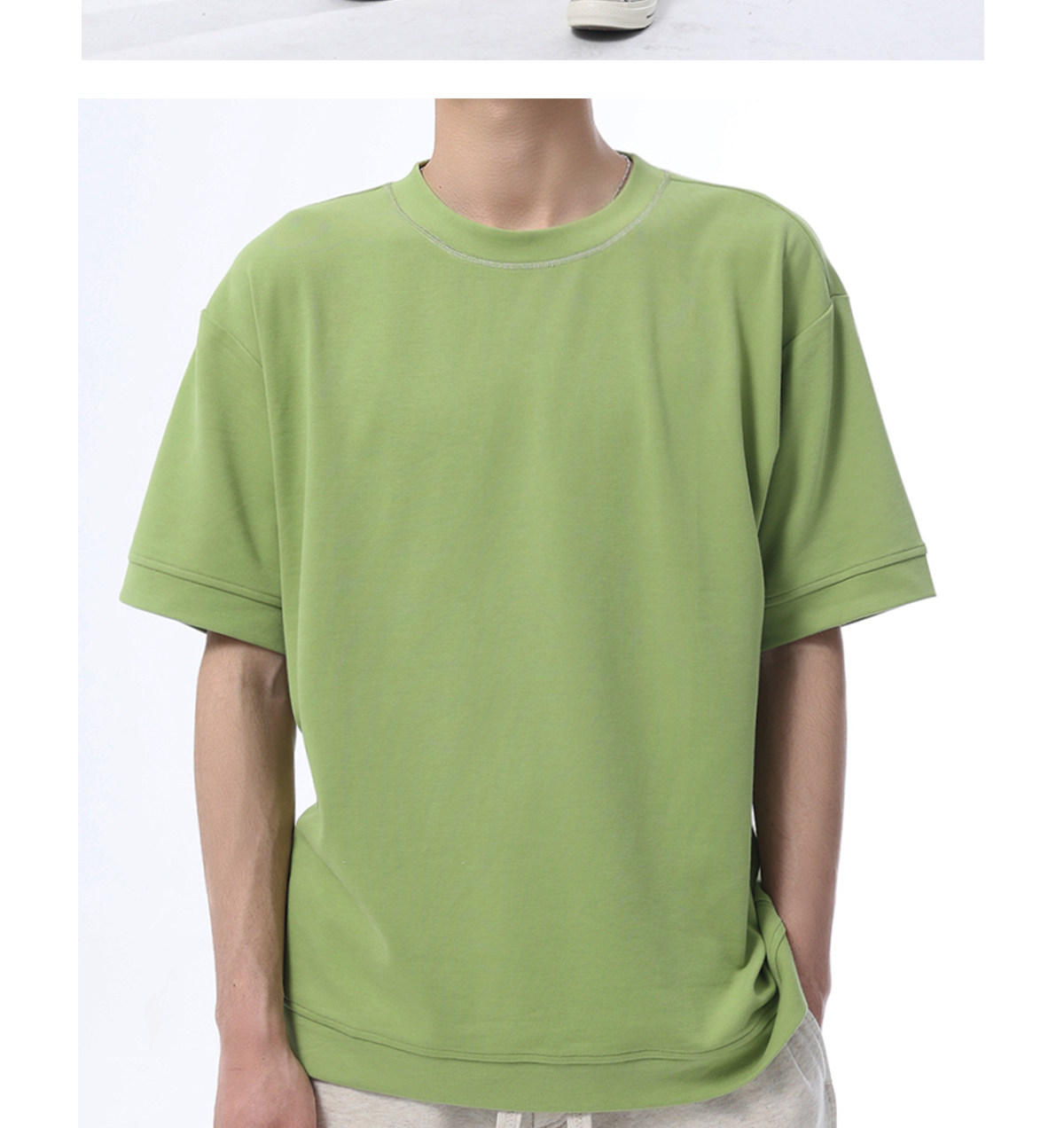 New summer soft touch avocado green T 