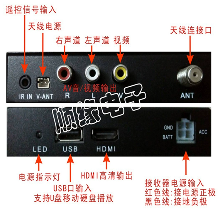 HD Car TV Box DTMB Set Top Box DRA Xe không dây thu kỹ thuật số miễn phí Hồng Kông General - Âm thanh xe hơi / Xe điện tử