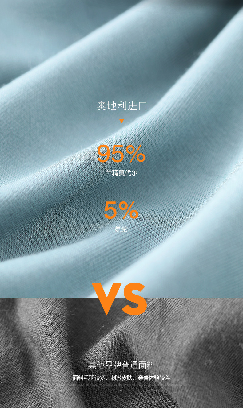 花花公子 95%兰精莫代尔 一片式无痕内裤 4条 图2