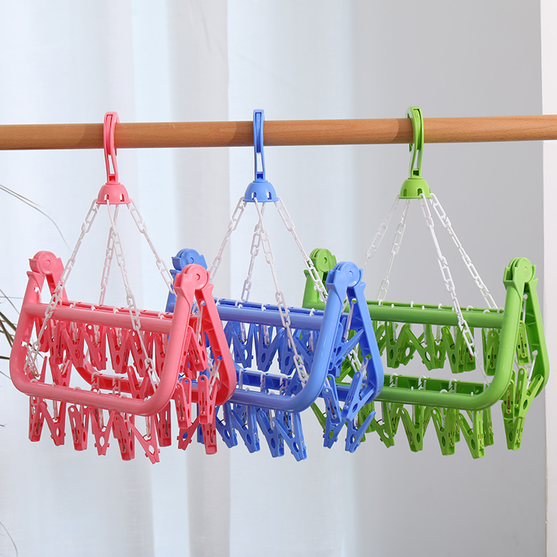 Multi-function drying socks clip underwear rack baby children clothes hanger drying rack baby baby multi-clip clothes rack clip