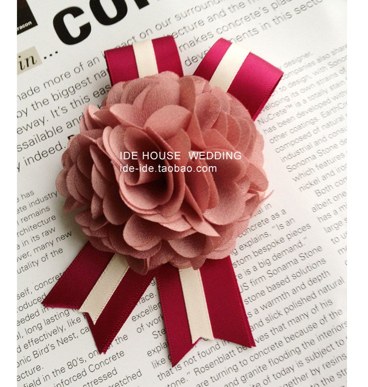 IDE Annual Meeting Banquet Wedding Supplies Western Hydrangea Bridegroom Best Man Corsage Brother Corsage Sister Brooch