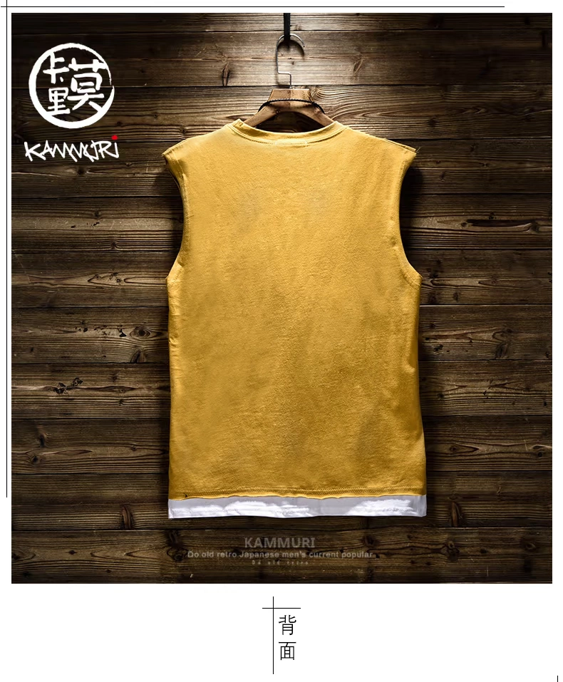 Áo vest nam mùa hè 2019 mới không tay xu hướng áo thun xuồng Hàn Quốc phiên bản chữ in hoa cotton trẻ trung - Áo vest cotton vest trung niên