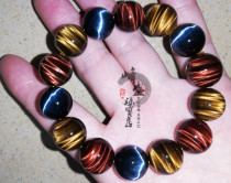 Natural tiger eye stone Tiger Qing Stone 108 Buddha beads bracelet multi-circle blue Tiger eye cat eye stone Eagle eye stone hand string