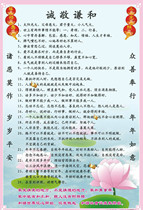 Honesty and humility and wall charts Chinese traditional culture