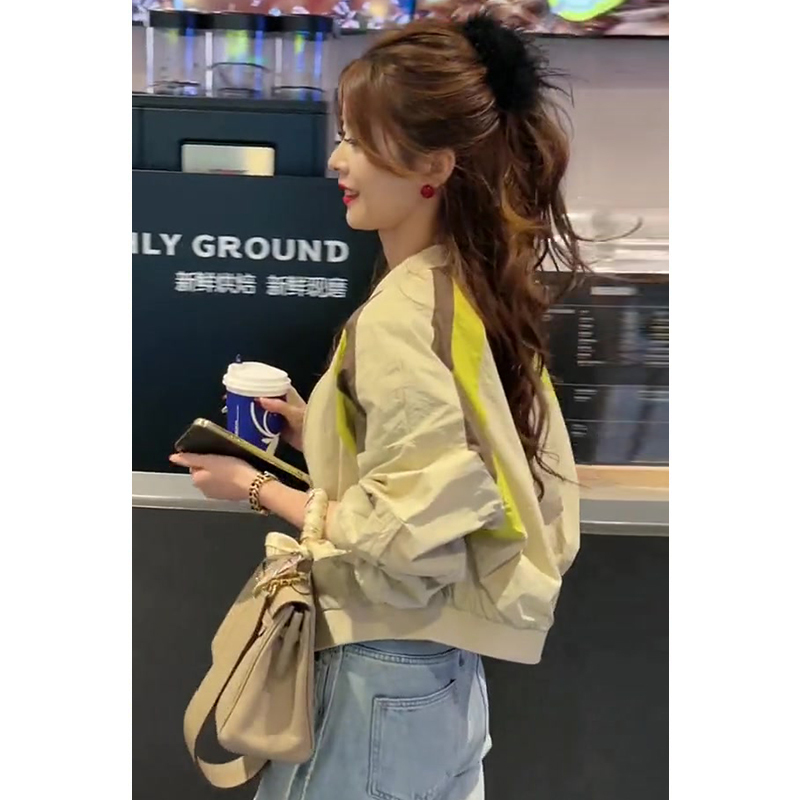 Baseball Jacket for Women, Spring, Autumn, and Summer, Thin Style, 2026 New Model, Short Casual Windbreaker Jacket for Petite Women