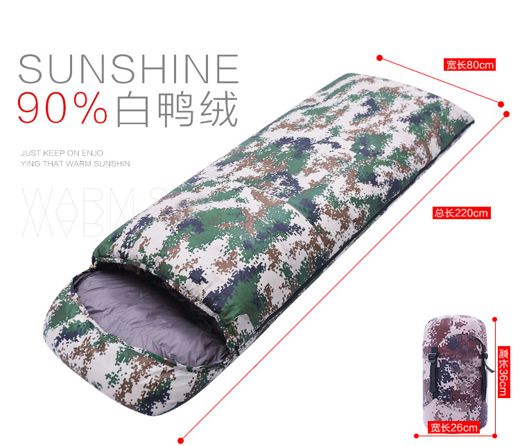 Thuyền miễn phí lạc đà xuống túi ngủ ngoài trời âm 30 độ cho người lớn cắm trại mùa đông dày ấm siêu nhẹ vịt xuống túi ngủ văn phòng