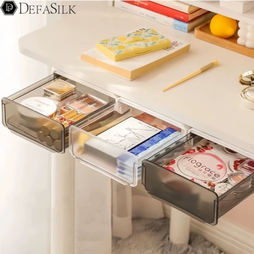 Ящик для хранения ящика под столом, невидимый ящик для стола, низкий прозрачный артефакт, настольный прямоугольный мусор