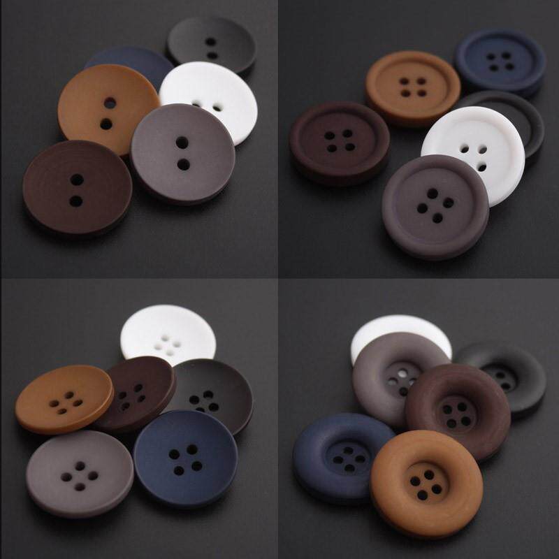 Men's and women's suits high-grade button buttons matt gray brown coat windbreaker coat resin button pants lining