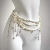 Супер сказочная кисточка с цветком и жемчугом, многослойная поясная цепочка, ниша, высококачественные индивидуальные универсальные модные женские аксессуары на талии, соответствующие темпераменту