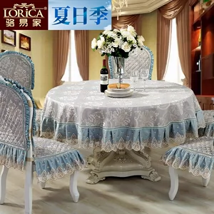 Luo Yijia phong cách Châu Âu vải bảng ghế vải che đệm đặt bàn tròn khăn trải bàn bàn tròn vải hình chữ nhật bàn cà phê vải