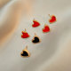 Exquisite love earrings female small titanium steel peach heart simple and versatile earrings 2021 new trendy ins style earrings