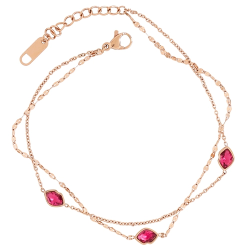 Ноги с красными губами для женщин, пикантные модные модные популярные девушки, женские ножки из титановой стали, розовое золото 18 карат