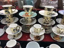 South Korea Koreas Luycho 330ML Coffee TR Mirror Cup Animal Round One Dish