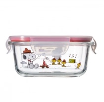 South Korean American Conning Pyrex Peanuts Snoopy Refreshing Box Glass Case