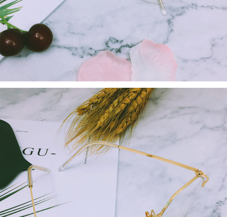 Phiên bản tiếng Hàn của phong cách retro mới của ulzzang đa giác lưới màu đỏ phần kính phụ nữ có độ kính mắt mèo