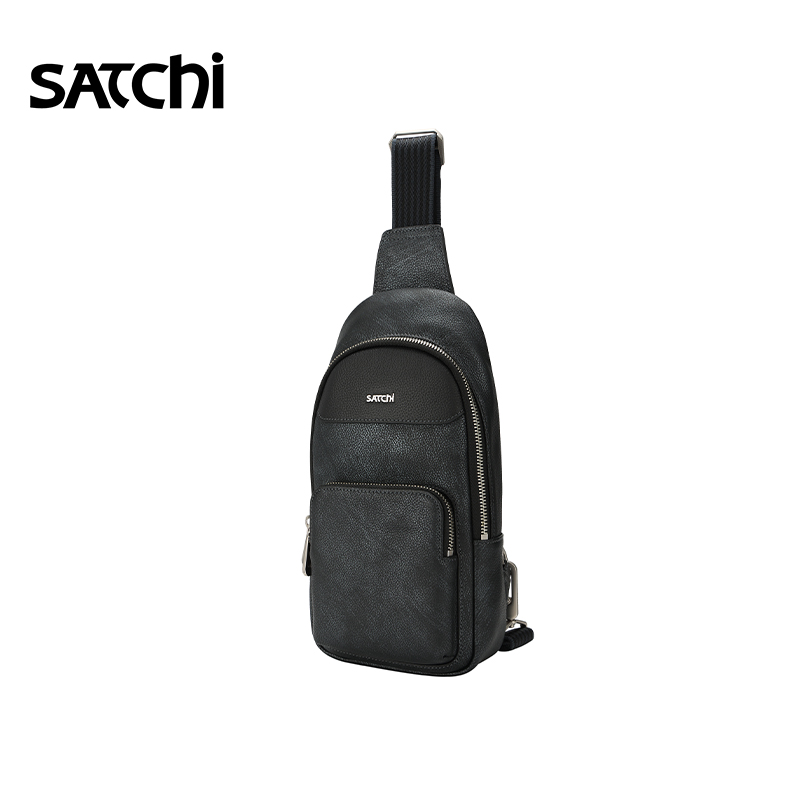 Shachi Men's Bag Fashion Casual Shoulder Bag Large Capacity Messenger Bag Leather Small Backpack Genuine Leather Versatile Men's Chest Bag