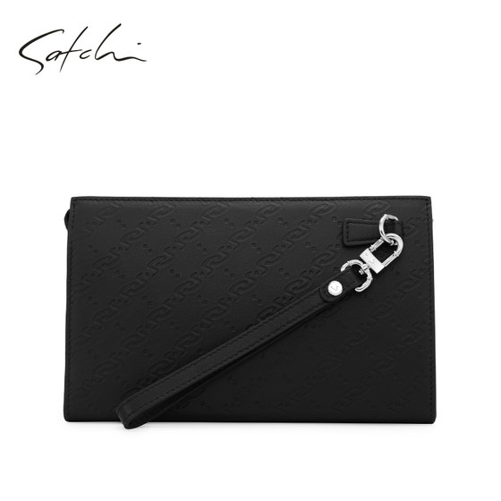 SATCHI/沙驰男包商务高质感真皮手拿包时尚头层牛皮信封包手包潮