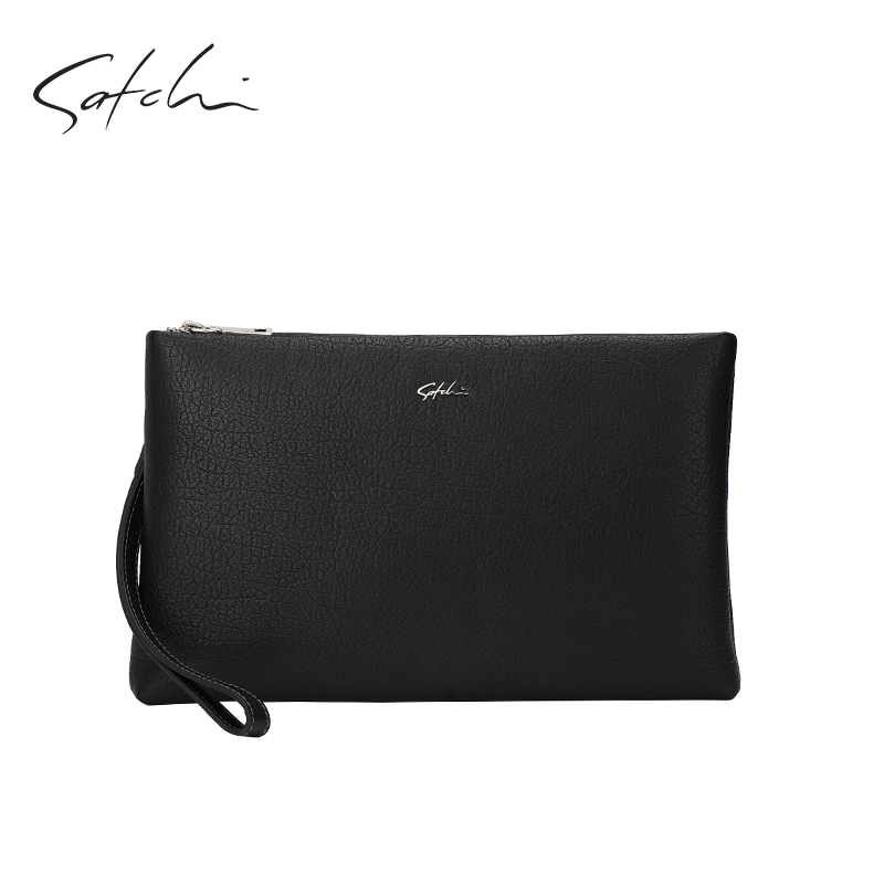 Sachchi Men's Bag Genuine Leather Business Fashion Large Capacity Hand Grab Bag Casual Minimalist Head Layer Bull Leather Handbag Letter Enveloping-Taobao