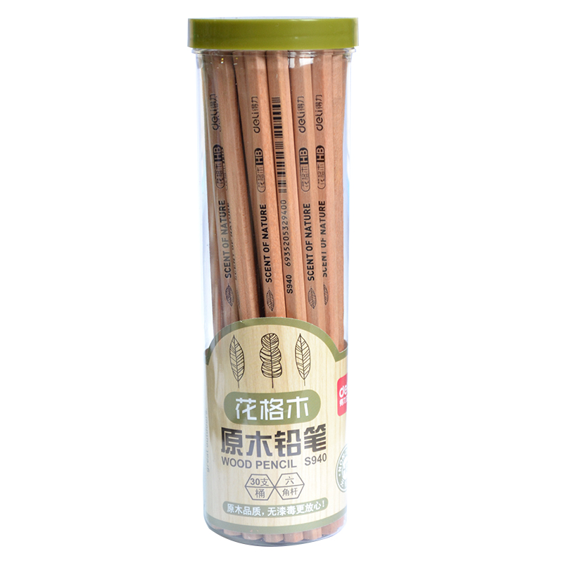 Right-hand pencil S940 log pencil hb sketching sketching sketching students S943 30 barrel hexagonal wood lead 2b
