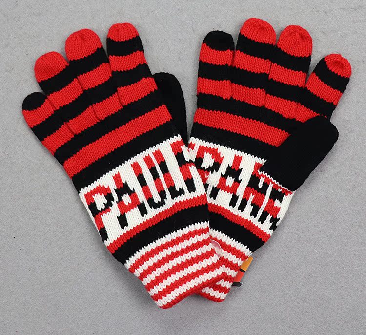 Paulfrank lớn miệng khỉ quầy thời trang đích thực mùa thu và mùa đông găng tay bảo vệ ấm áp găng tay hở ngón nam