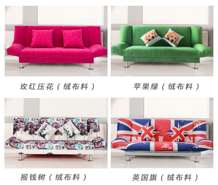 Đơn giản sofa vải giản dị phòng khách căn hộ nhỏ ban công với sofa đôi ba có thể gập mui trần giường sofa - Ghế sô pha sofa giá rẻ