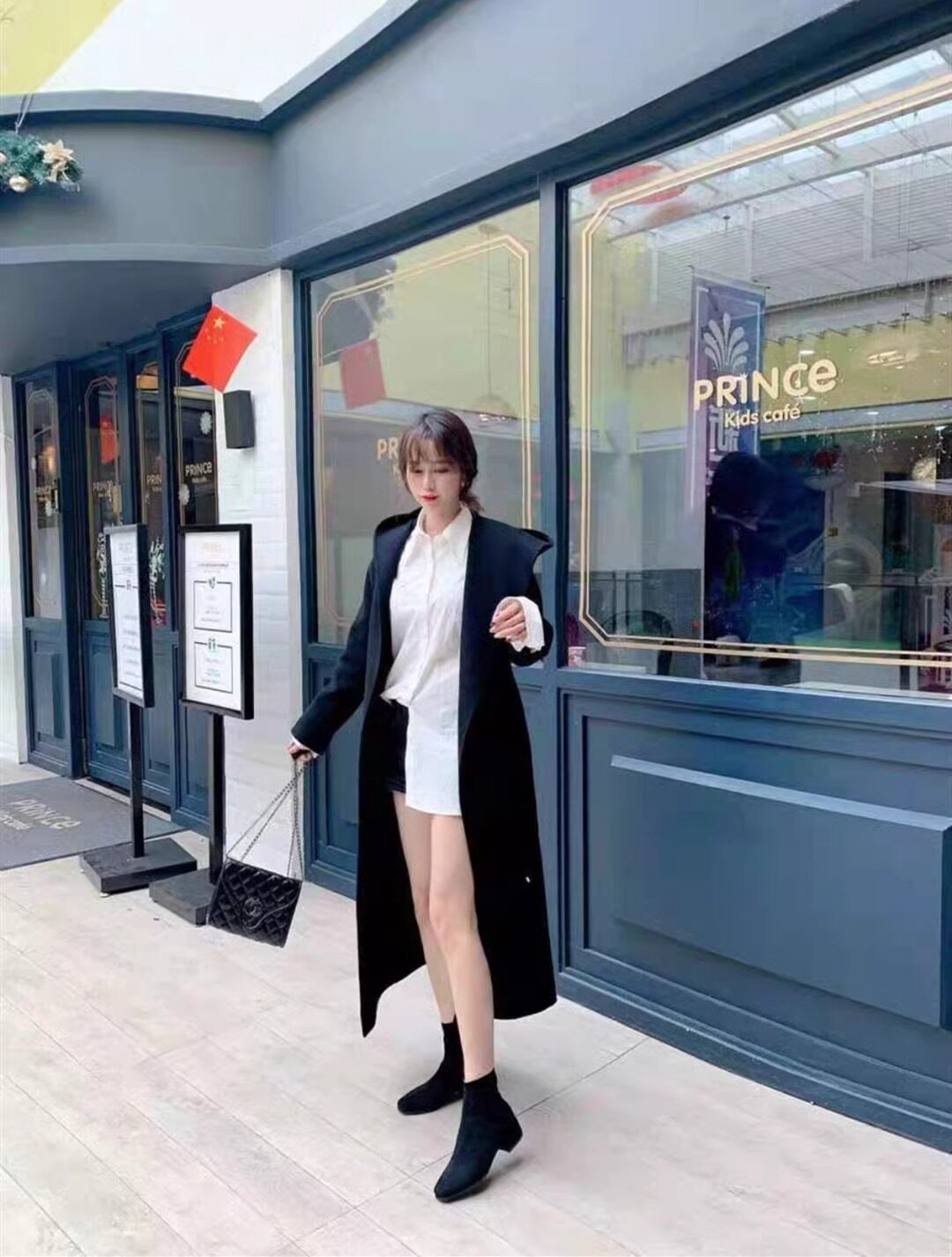 Стрейч ботинки/носки сапоги 香港春秋季厚跟马丁短靴女真皮新方趾高跟裸靴麂皮弹力修身靴