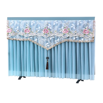 TV dust cover 2024 new light luxury 75-inch 55-inch 65 wall-mounted LCD lace cover cover