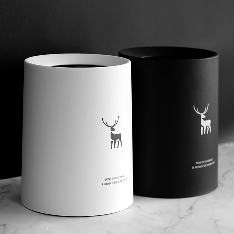 Trash cans Home living room creative lidless garbage paper basket Trash cans Kitchen bedroom bathroom large trash cans