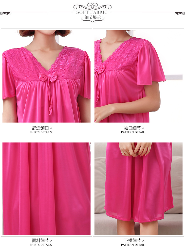 Mùa hè sexy phụ nữ sling nightdress lụa phụ nữ phù hợp với ren nữ mùa hè váy kích thước lớn băng lụa mùa hè đồ ngủ