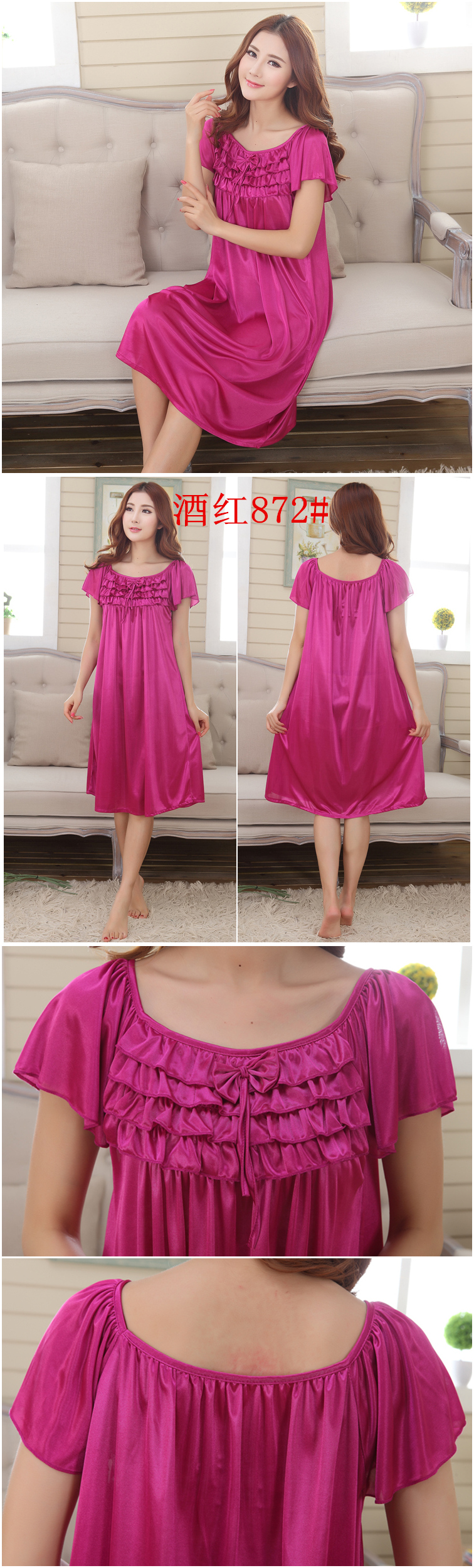 Mùa hè sexy phụ nữ sling nightdress lụa phụ nữ phù hợp với ren nữ mùa hè váy kích thước lớn băng lụa mùa hè đồ ngủ