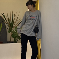  THREE12 autumn Korean version pullover round neck loose hip-hop letter sweater