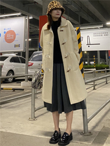 THREE12 long niu jiao kou coat