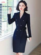 Professional suit womens overalls 2020 Autumn Winter clothing fashion temperament gentle long sleeve dress beauty salon work clothes OL