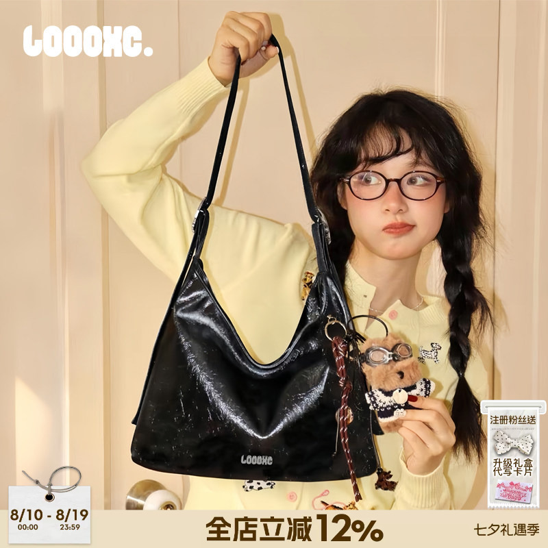 Lu Xiaochuan's "Puppy Hobo Bag" Versatile Tote Bag, Large Capacity, Suitable for Commuting, Casual, Lightweight, Single Shoulder Crossbody Bag