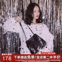 Road boat ins super fire bag female temperament new tide sequin chic chain bag girl tote bag female slung