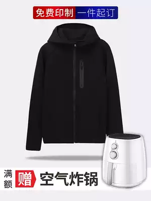 Shoulder sweatshirt custom printed logo custom custom shift diy zipper jacket hooded embroidery autumn winter overalls