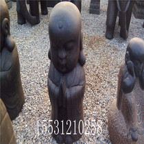 Stone monk antique stone carving little monk bluestone monk Buddha statue marble figure sculpture hotel home furnishings