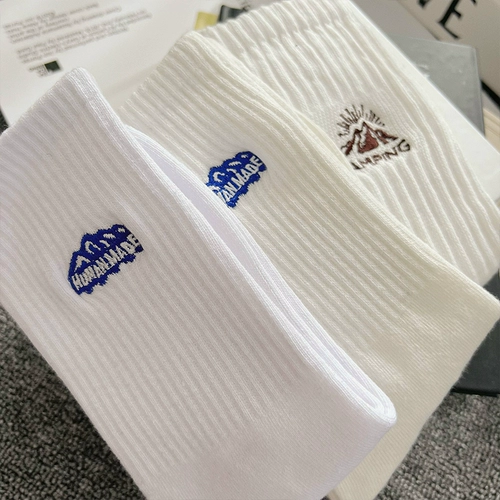 Носки для мальчиков, осенние хлопковые японские спортивные баскетбольные гольфы для влюбленных, впитывают пот и запах