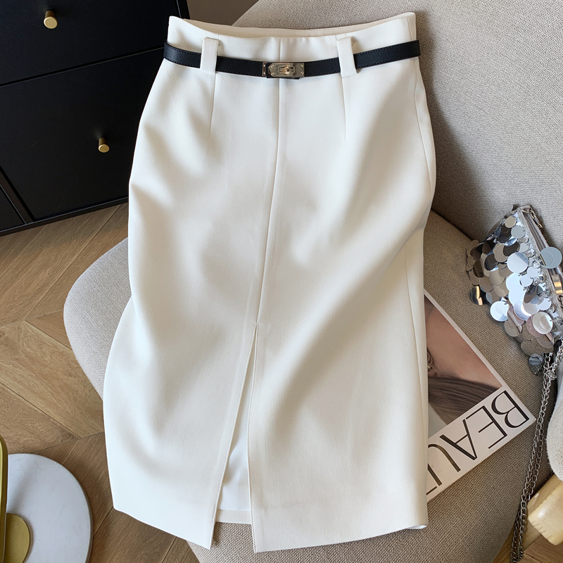 Aohanshi Workplace Commuting Style Pencil Skirt for Women 2026 Summer New Elegant White Skirt Loved by Office Workers Aohanshi Workplace Commuting Style Pencil Skirt for Women 2026 Summer New Elegant White Skirt Loved by Office Workers