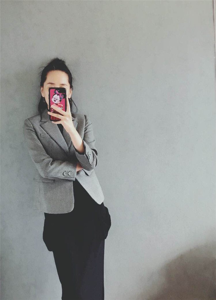 Kẻ sọc phù hợp với áo khoác nữ 2018 mùa thu Hàn Quốc phiên bản mới là mỏng retro chic nhỏ giản dị áo len áo măng tô kaki nữ dáng dài
