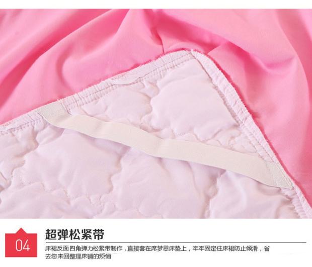 Phương pháp Lay xuống giường váy Simmons bông khăn trải giường ngủ ấm áp mùa đông dày nhung san hô che 1.5 / 1.8 / 2 m - Váy Petti ga giường viền họa tiết