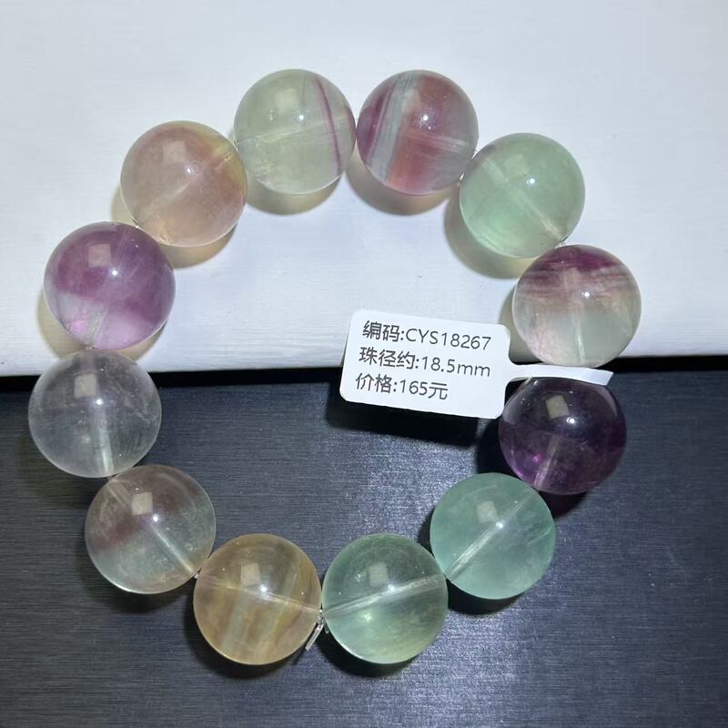 Natural Colored Fluorite Bracelet Blue Fluorite Cat's Eye Green Fluorite Bracelet DIY Versatile Jewelry for Men and Women, One Item Per Photo