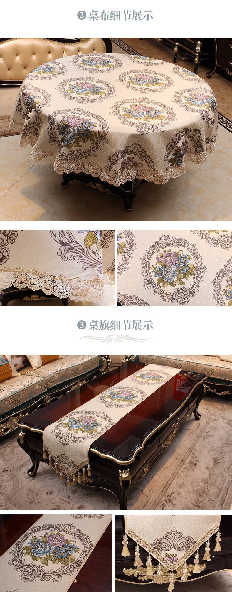 Чехол для стула 雪尼尔面料欧式餐椅垫套装高档奢华椅子垫四季通用餐桌圆桌布桌旗 Takenaka