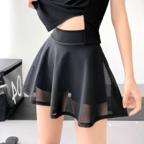 Dailly Fabulossus High Waist Mesh Yarn Splicing Yoga Skirt Woman With Inner Lining Anti-Walking Light Display Slim Breathable Short Skirt