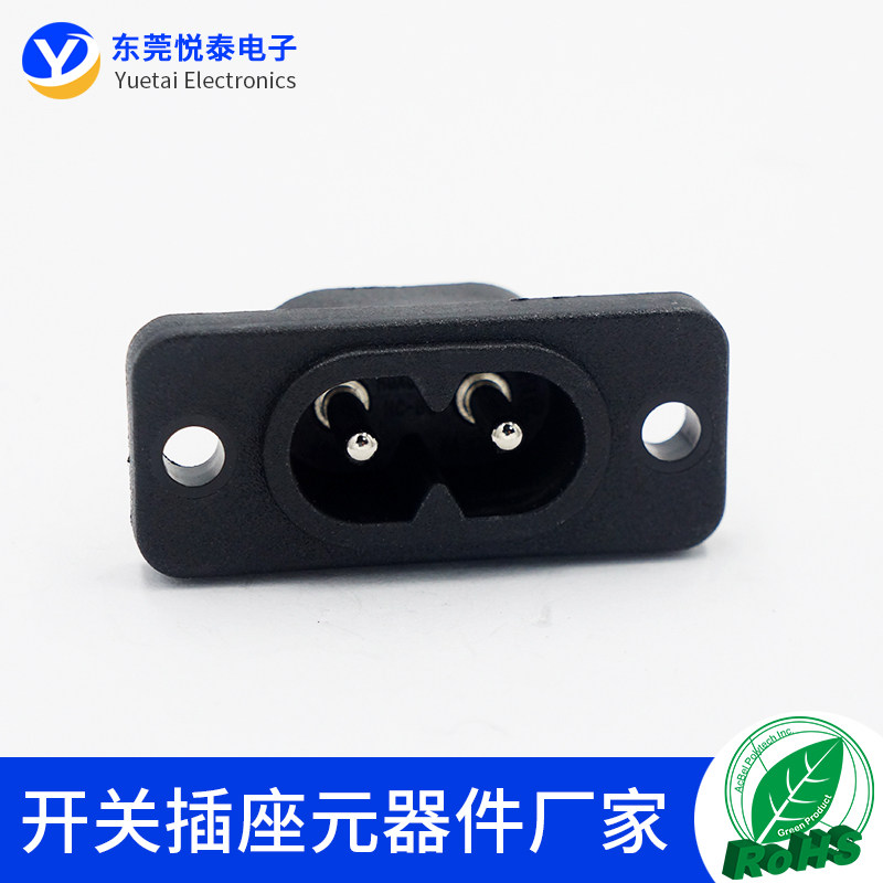 HC-88 8-character power socket UL VDE CCC KC certified full copper 8-character tailstock medical equipment socket 2 cores