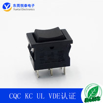 15 * 21mm three-speed six-legged boat switch KCD1 power rocker switch reset switch no silk screen ferrable 6A250V