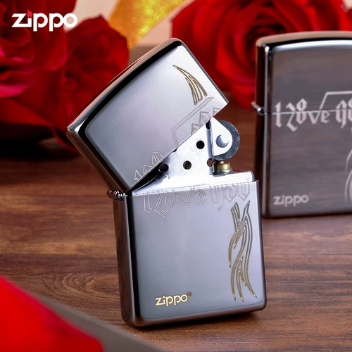 zippo Подлинная более легкая подлинная Zhibao Love Formula Formula Сердце, полное подарков, чтобы отправить парня на заказ гравировки