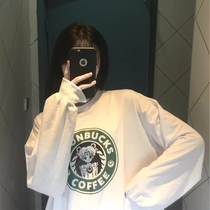 Autumn white short champion womens autumn and winter ins New 2021 explosive loose Korean version design sense sweater