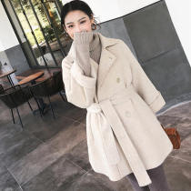 Short small man 2021 new autumn and winter woolen coat cashmere double woolen coat large size womens thick